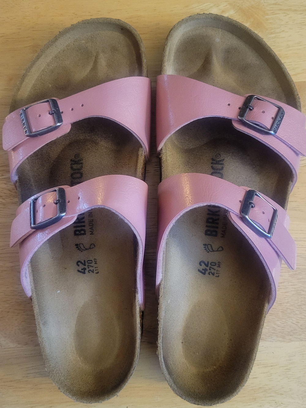 Birkenstock 'Sidney' Women’s Pink Double-Strap Sandals Size EU 42